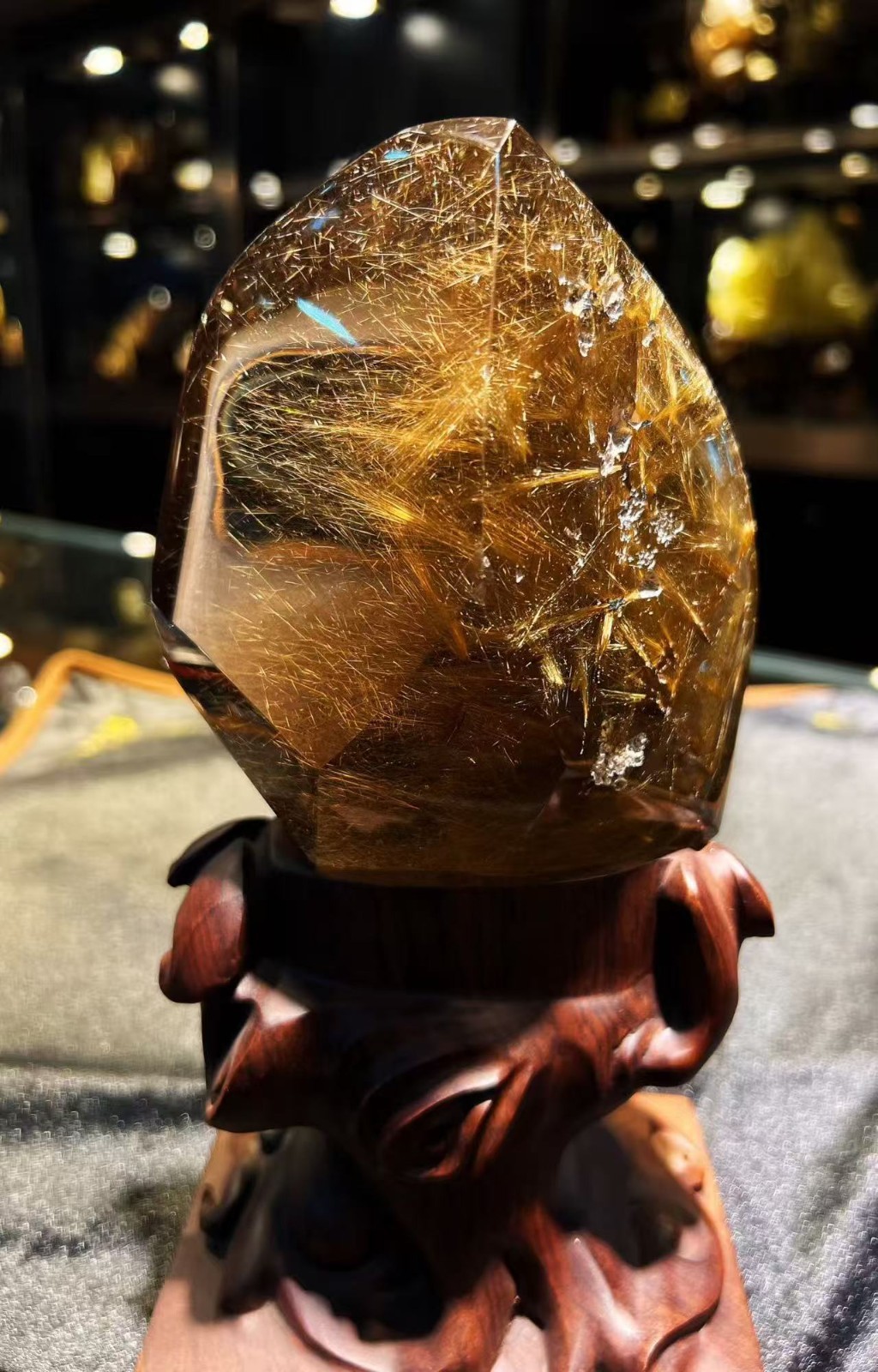 3.2LB AAA Top Natural Gold Rutilated Quartz Titanium Crystal Freeform Decor 3.2LB AAA Top Natural Gold Rutilated Quartz Titanium Crystal Freeform Decor