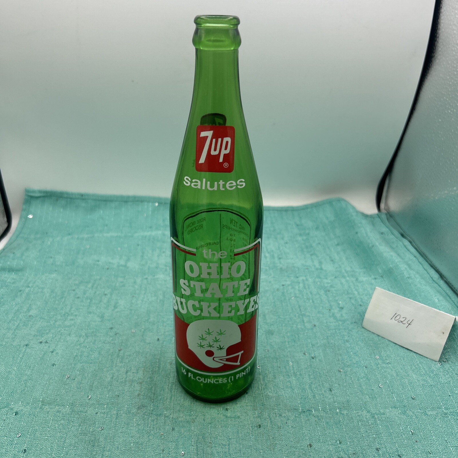 The Ohio State Buckeyes 7-Up Bottle Football Rose Bowl National Champs