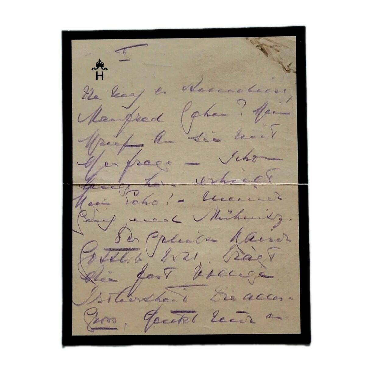 Empress Hermine Signed Royal Letter to Manfred von Richthofen Kaiser Wilhelm II Empress Hermine Signed Royal Letter to Manfred von Richthofen Kaiser Wilhelm II