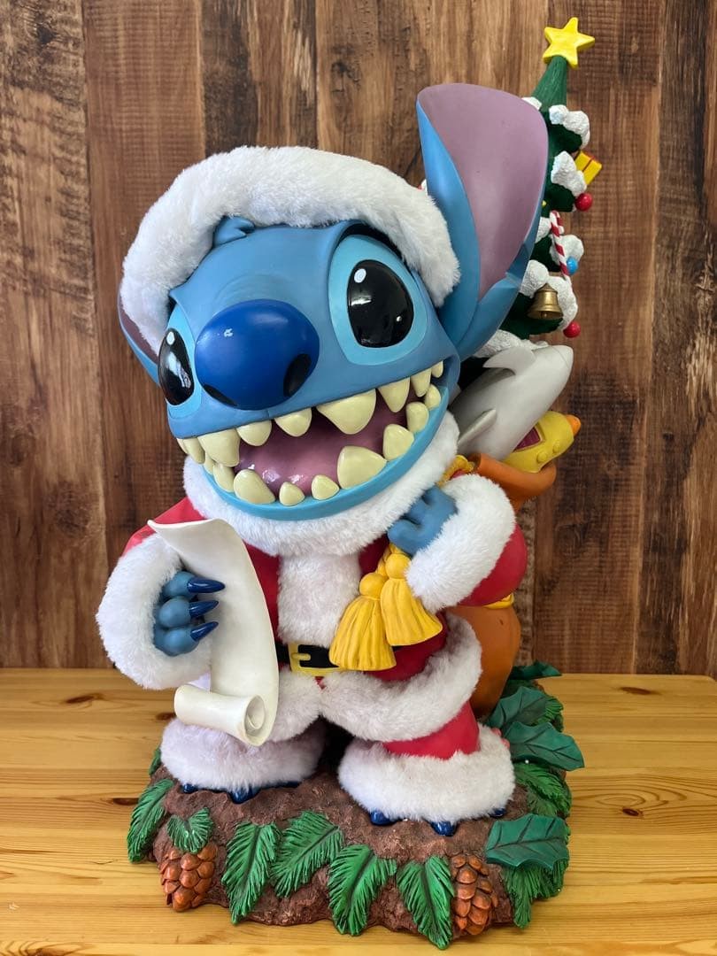 Rare Disney Christmas Santa Stitch Life-Size Big Figure 23.6inch Limited Rare Disney Christmas Santa Stitch Life-Size Big Figure 23.6inch Limited