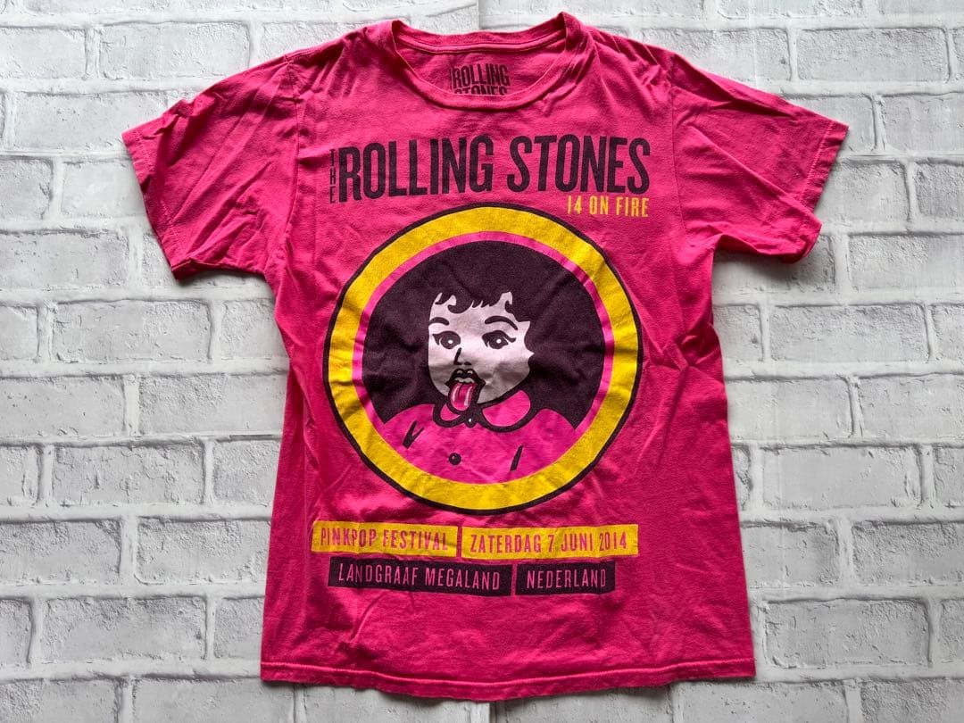 Super Rolling Stones 2014 Pink Pop Festival T-Shirt Men Vintage Rare Band Model