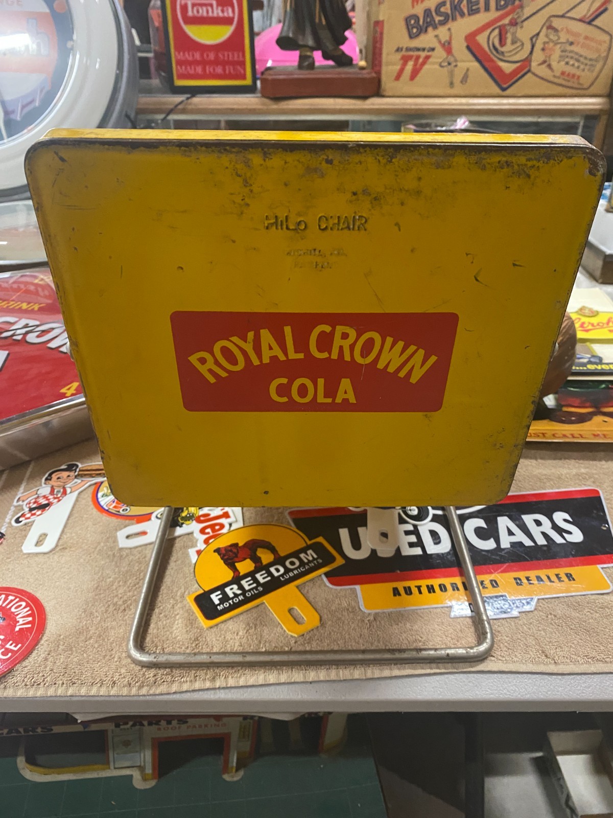 Vintage Ultra RARE Royal Crown RC COLA Metal Hi-Lo Kids High Chair SODA GAS OIL Vintage Ultra RARE Royal Crown RC COLA Metal Hi-Lo Kids High Chair SODA GAS OIL