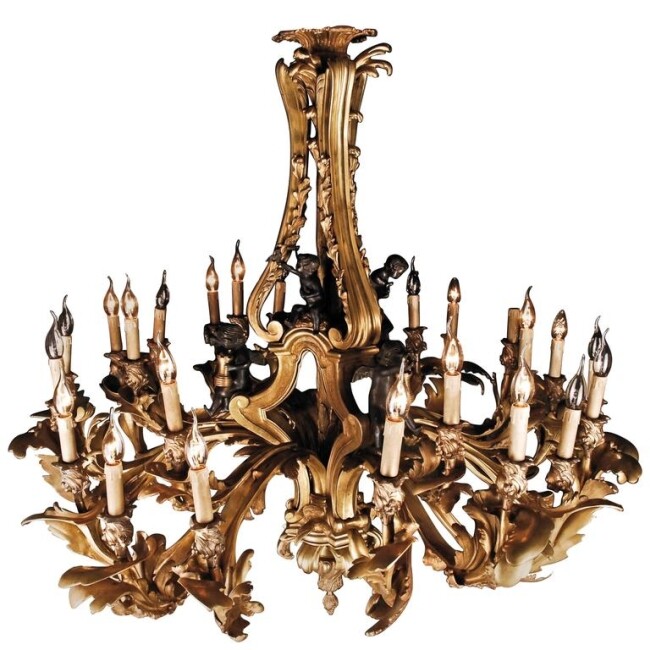 F-ts-5 Museal, Highly Significant Chandelier in Louis-XV Style