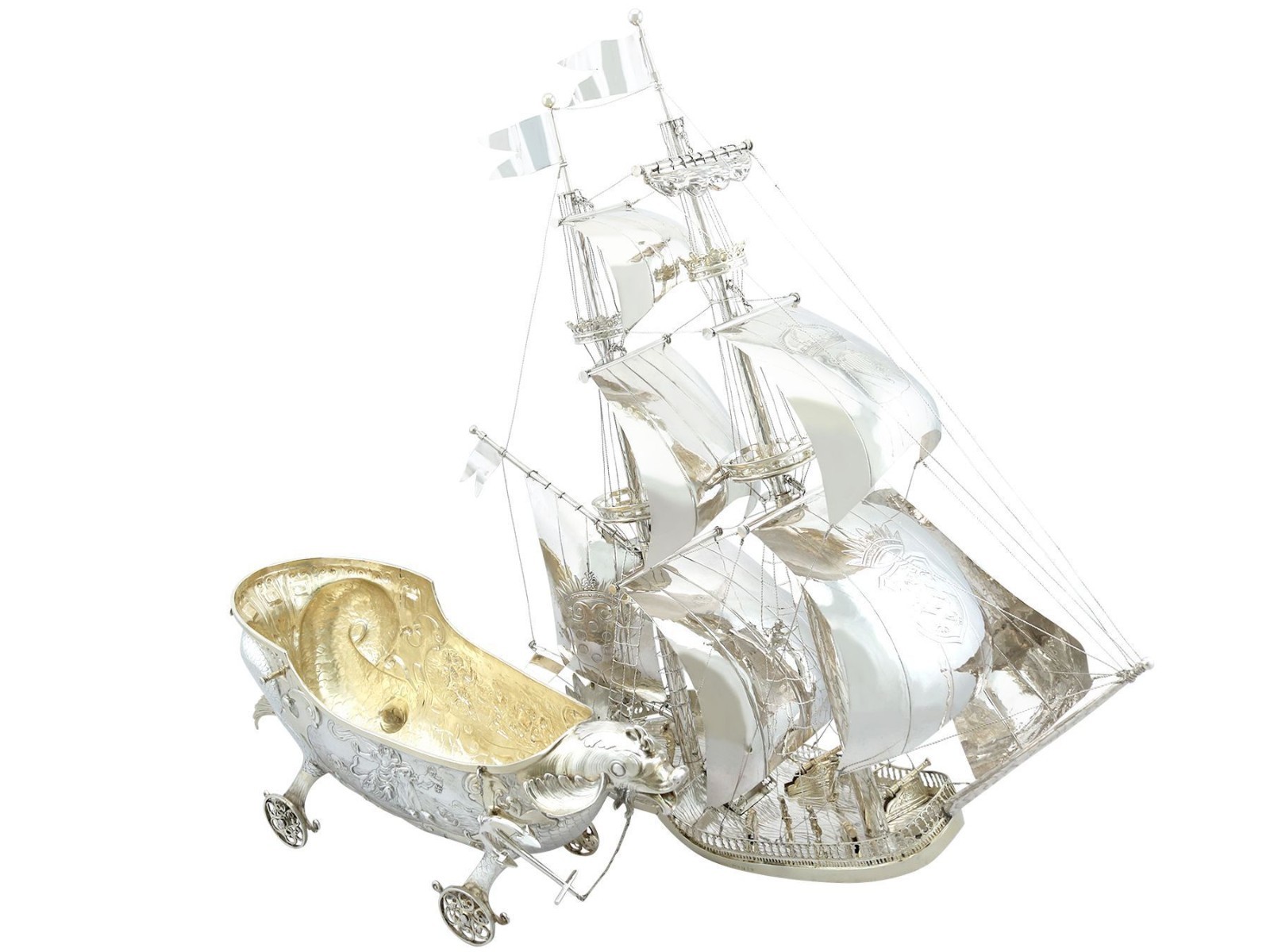 Antique Sterling Silver Nef / Centrepiece