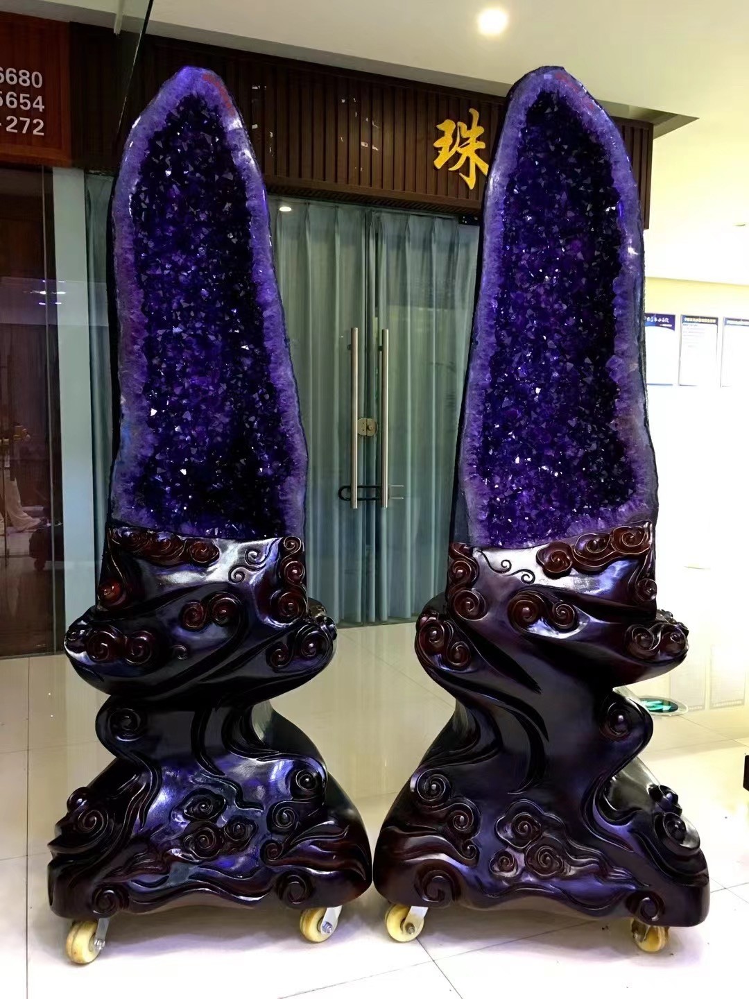 2PC 1380LB Natural Amethyst geode Crystal quartz Church Cathedral Geode+stand 2PC 1380LB Natural Amethyst geode Crystal quartz Church Cathedral Geode+stand