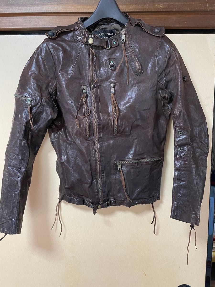 Rare Share Spirit Hfa526 Goat Leather Rider Jacket S Brown Mens Rare Share Spirit Hfa526 Goat Leather Rider Jacket S Brown Mens