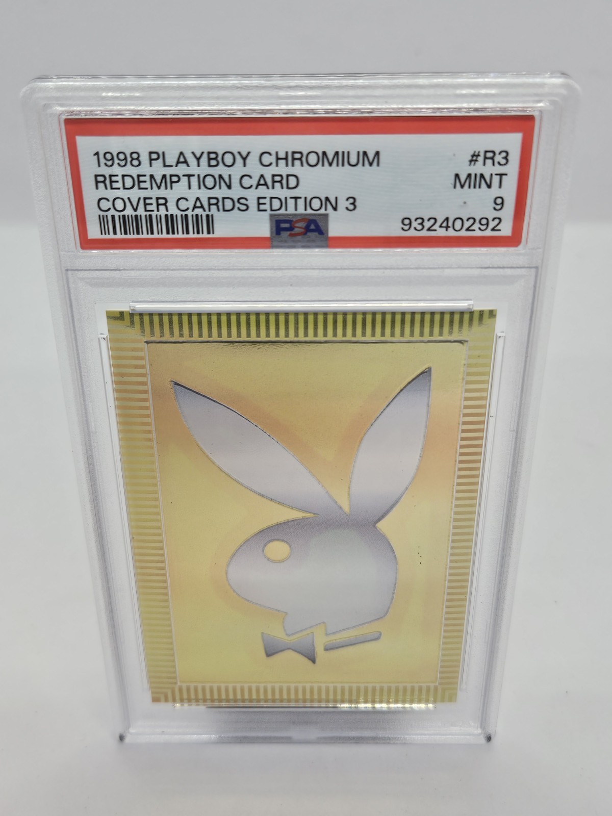 1998 Playboy Chromium Redemption Card #R3 Cover Cards Edition 3 PSA 9 (POP 1) 1998 Playboy Chromium Redemption Card #R3 Cover Cards Edition 3 PSA 9 (POP 1)