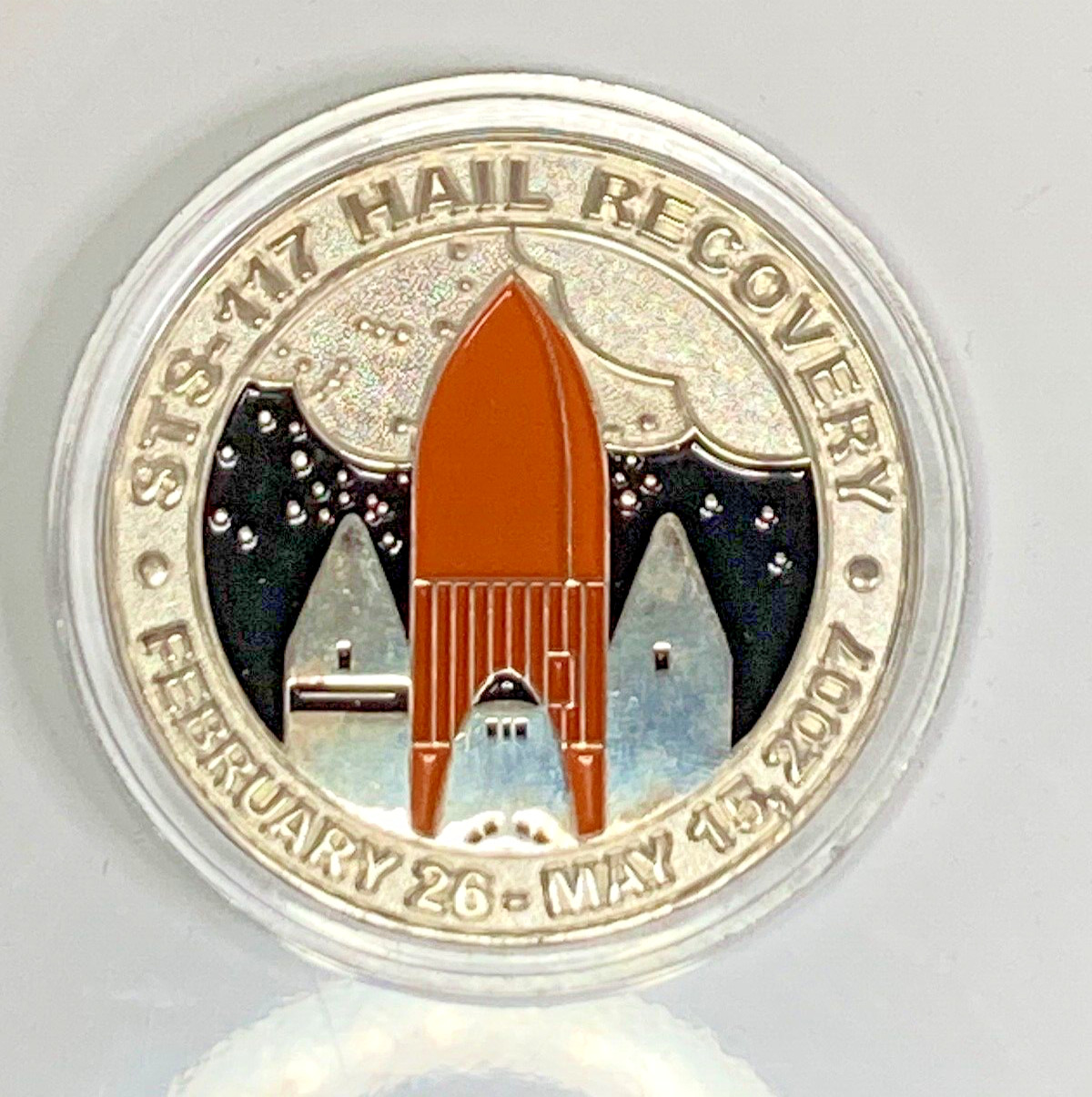 STS-117 Hail Recovery Challenge Coin Lockheed Martin NASA United Space Alliance STS-117 Hail Recovery Challenge Coin Lockheed Martin NASA United Space Alliance