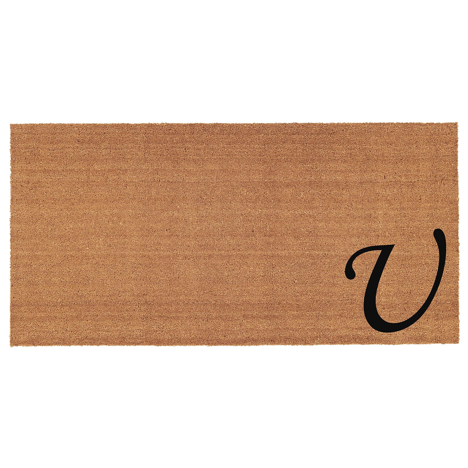 Calloway Mills Urban Chic Monogram Doormat Letter U Black/Natural 3' x 6'