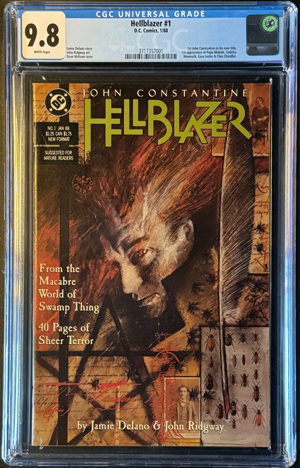 Hellblazer #1 (DC, 1988) CGC 9.8 WP 1st John Constantine Solo Series Key Hellblazer #1 (DC, 1988) CGC 9.8 WP 1st John Constantine Solo Series Key