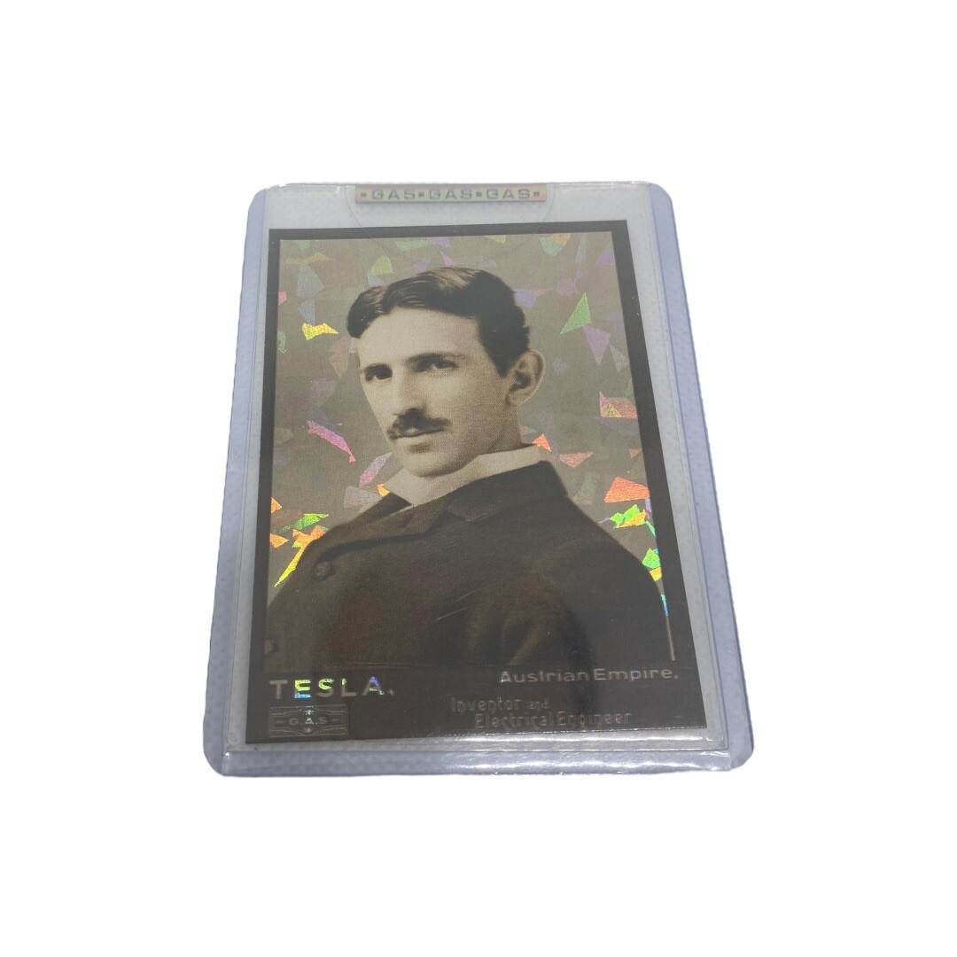 G.A.S. Trading Card #26 NIKOLA TESLA  Prism /10  ROOKIE NTWRk
