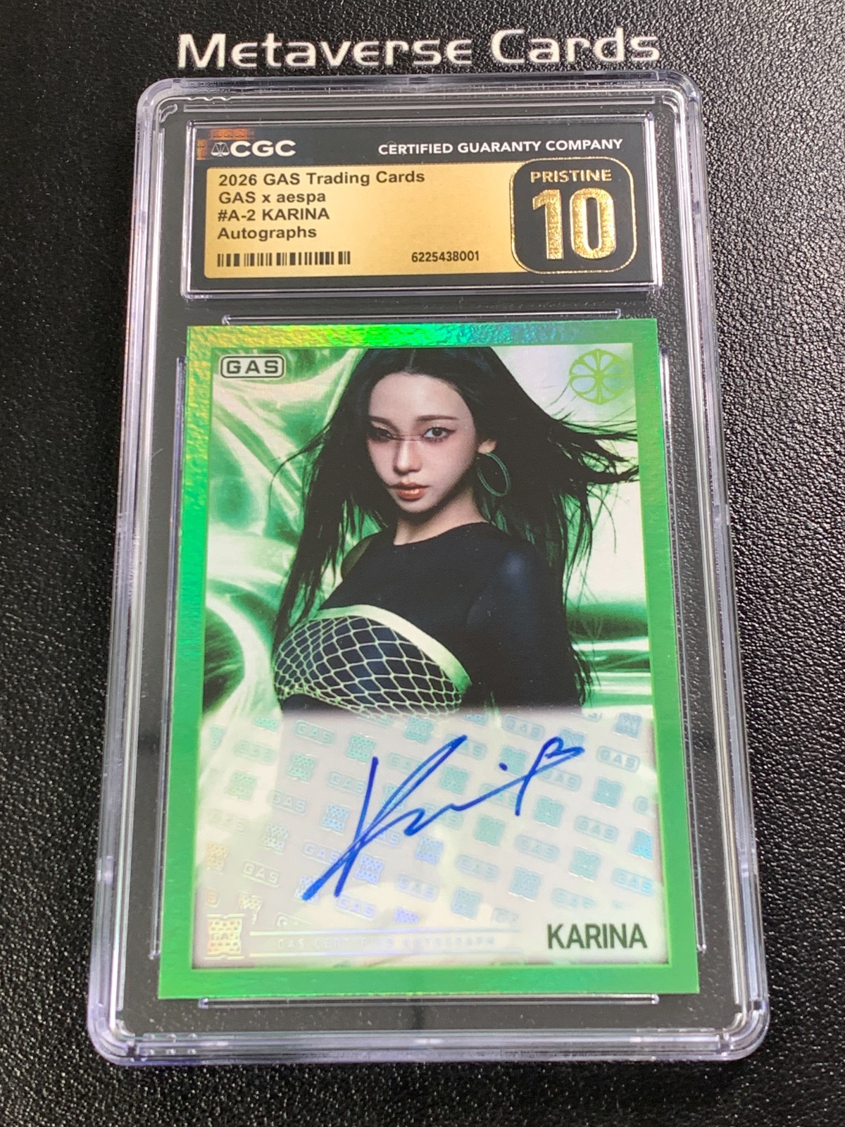 2026 GAS x aespa KARINA #A-2 Auto 3/4 CGC Pristine 10 Signed Trading Card POP 1 2026 GAS x aespa KARINA #A-2 Auto 3/4 CGC Pristine 10 Signed Trading Card POP 1