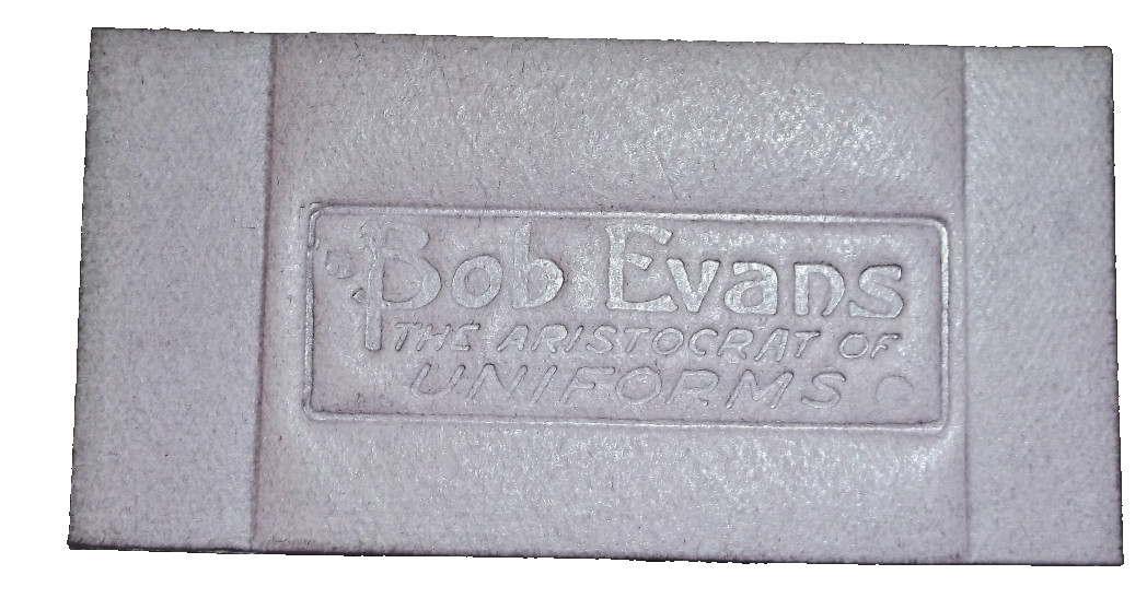 1920's BOB EVANS THE ARISTOCRAT OF UNIFORMS SMALL UNUSED PRINTERS BLOCK 1920's BOB EVANS THE ARISTOCRAT OF UNIFORMS SMALL UNUSED PRINTERS BLOCK