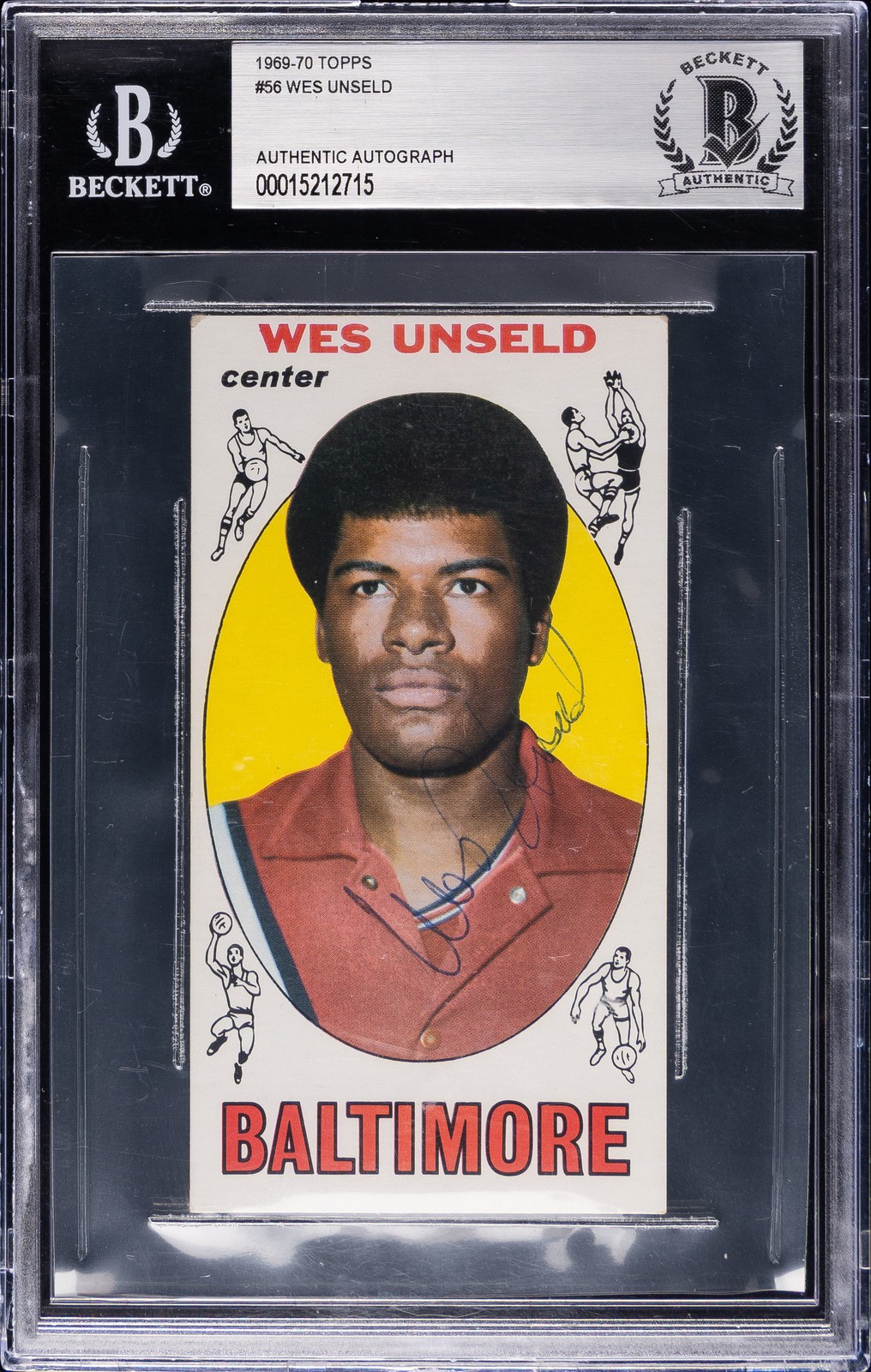 1969-70 TOPPS AUTO #56 WES UNSELD BGS AUTHENTIC