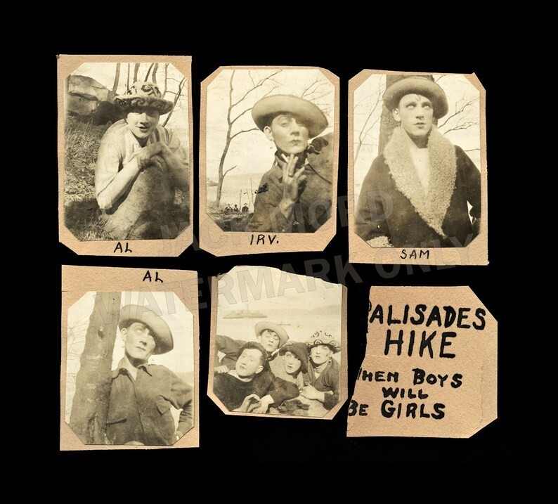 BOYS WILL BE GIRLS Amazing Vintage Photo Lot Crossdressing Men Palisades Gay Int BOYS WILL BE GIRLS Amazing Vintage Photo Lot Crossdressing Men Palisades Gay Int