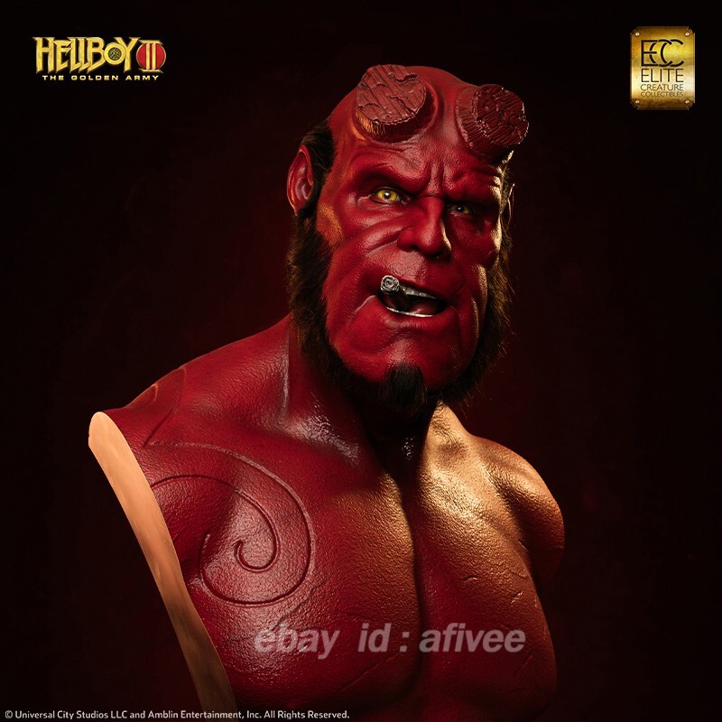 ELITE CREATURE COLLECTIBLES Hellboy 1/1 Bust Statue limited edition ELITE CREATURE COLLECTIBLES Hellboy 1/1 Bust Statue limited edition