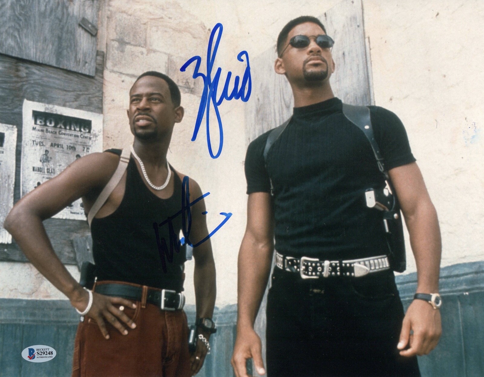 MARTIN LAWRENCE WILL SMITH SIGNED AUTOGRAPH BAD BOYS 11X14 PHOTO BECKETT BAS MARTIN LAWRENCE WILL SMITH SIGNED AUTOGRAPH BAD BOYS 11X14 PHOTO BECKETT BAS