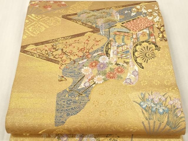 Obi Heiwaya main store Nishijin Nagashima Sei textile Rokutsuu pattern FUKURO O Obi Heiwaya main store Nishijin Nagashima Sei textile Rokutsuu pattern FUKURO O