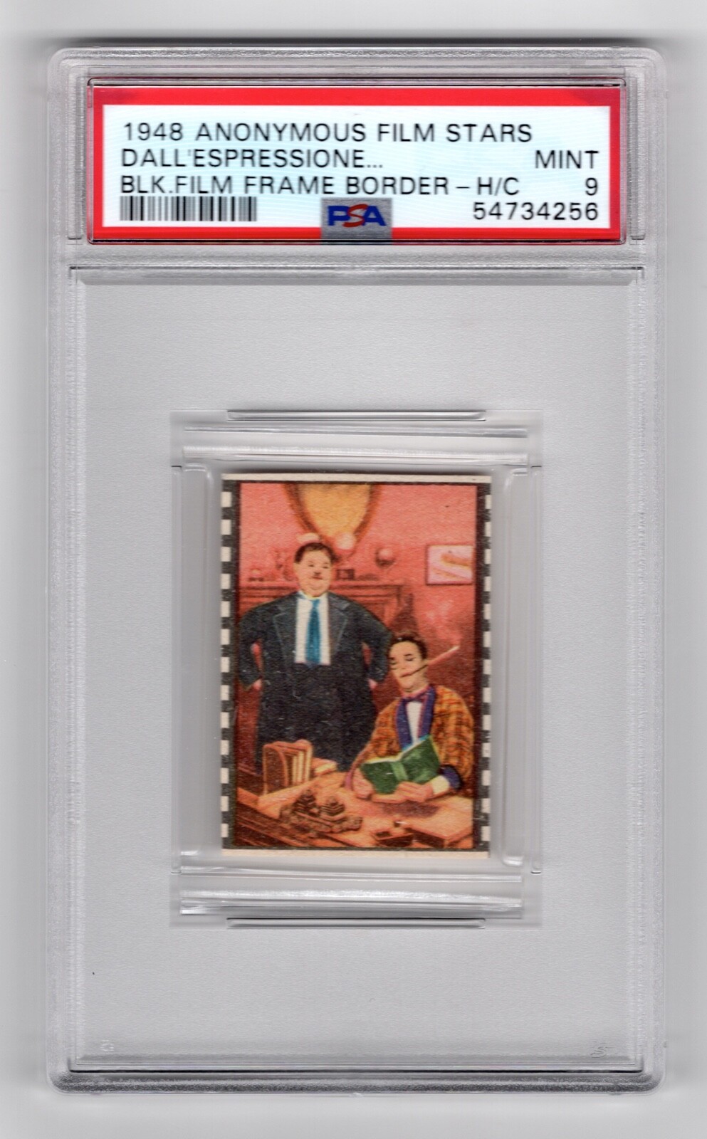 PSA 9 LAUREL & HARDY 1948 Anonymous Card (Desk) THE HIGHEST EVER GRADED 1/1