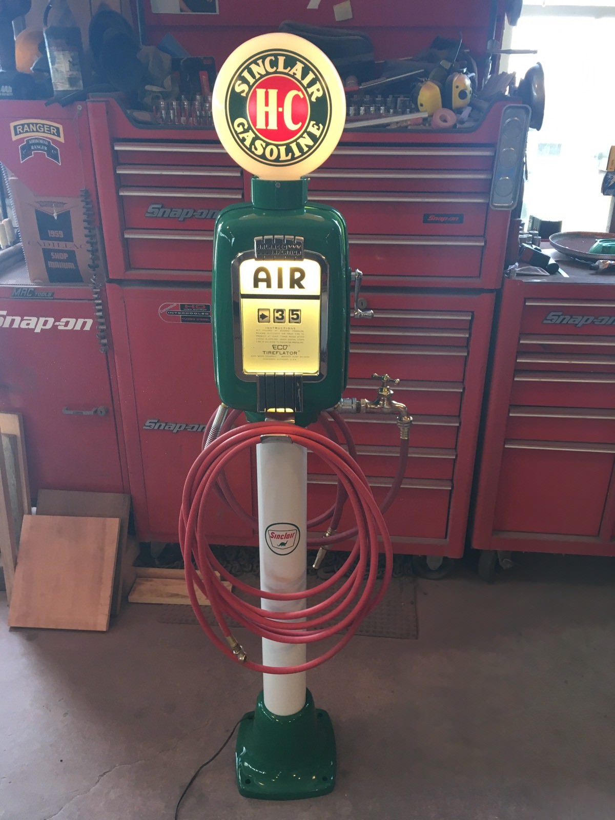 Vintage Eco Air Meter 98 Gas Oil HC- Sinclair Restored With Globe /Water Vintage Eco Air Meter 98 Gas Oil HC- Sinclair Restored With Globe /Water