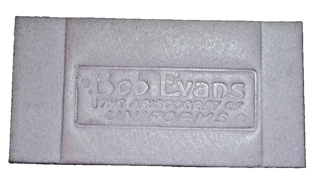 1920's BOB EVANS THE ARISTOCRAT OF UNIFORMS SMALL UNUSED PRINTERS BLOCK 1920's BOB EVANS THE ARISTOCRAT OF UNIFORMS SMALL UNUSED PRINTERS BLOCK