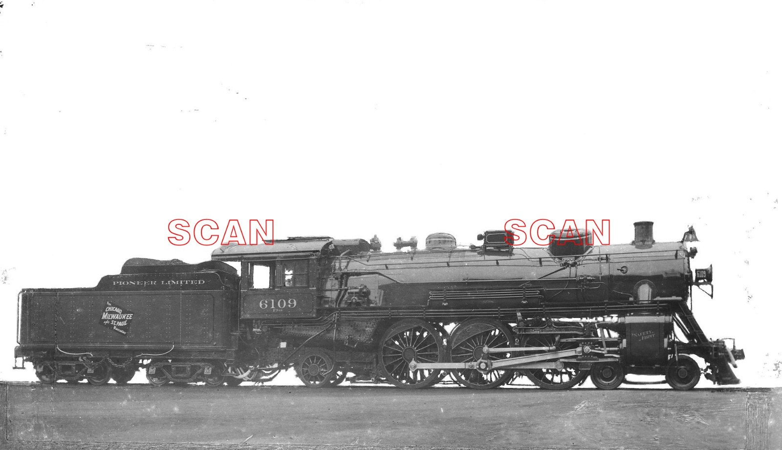 26AA510 2NDGEN NEG/RP 1910s/40s? CM&StP MILWAUKEE RAILROAD 4-6-2 LOCO #6109 26AA510 2NDGEN NEG/RP 1910s/40s? CM&StP MILWAUKEE RAILROAD 4-6-2 LOCO #6109