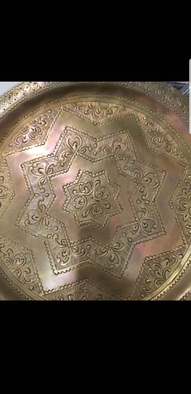 ANTIQUE JEWISH/MOROCCAN BRASS PLATE..HANDCRAFTED IN ESSAOUIRA OVER 100 YEAR OLD ANTIQUE JEWISH/MOROCCAN BRASS PLATE..HANDCRAFTED IN ESSAOUIRA OVER 100 YEAR OLD