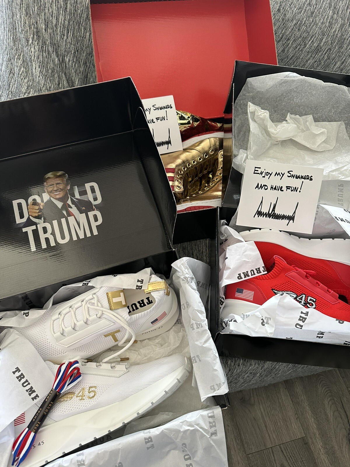 TRUMP Never Surrender Sneakers High Tops, SIZE 11 Authentic NEW 0329/1000