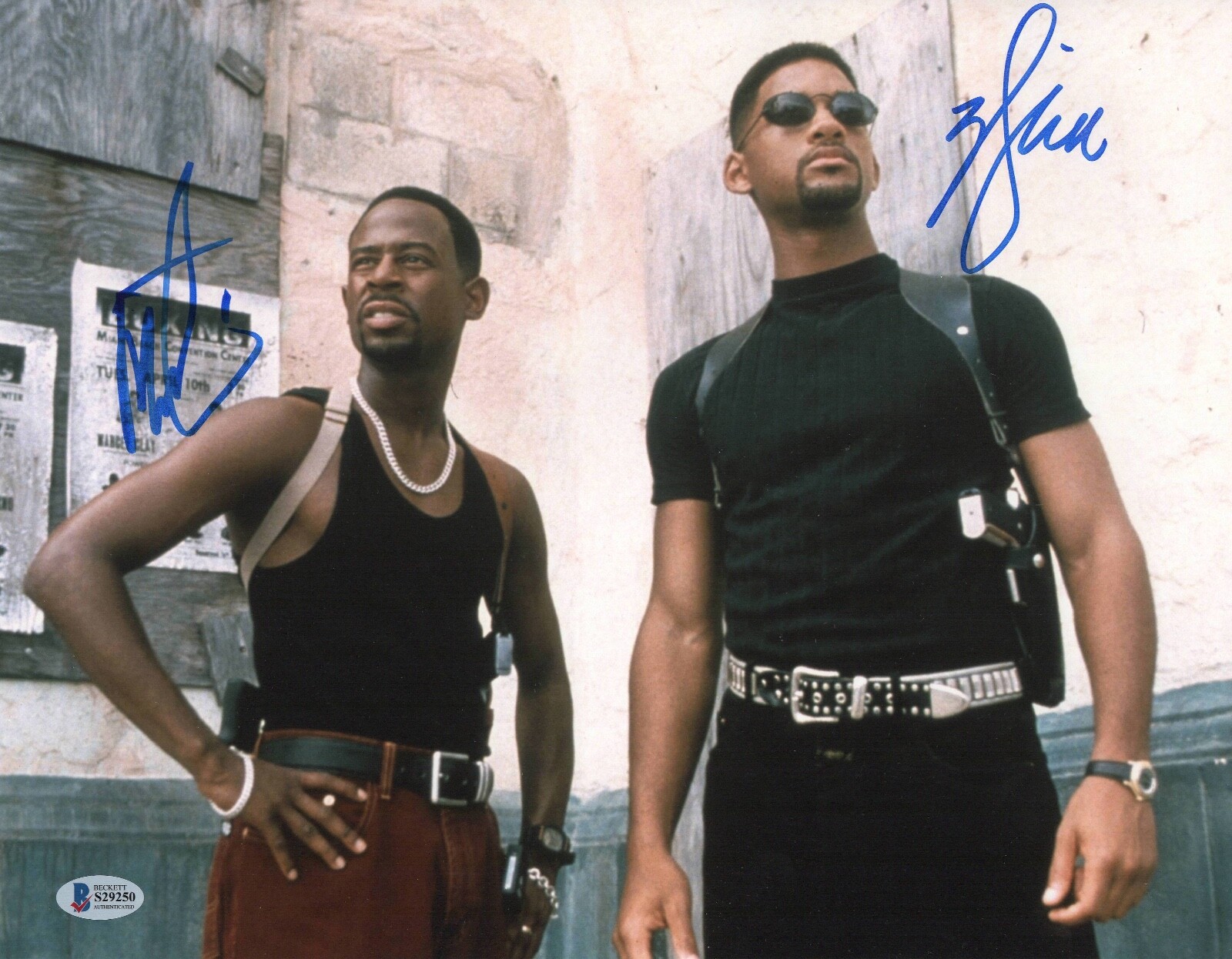 MARTIN LAWRENCE WILL SMITH SIGNED AUTOGRAPH BAD BOYS 11X14 PHOTO BECKETT BAS MARTIN LAWRENCE WILL SMITH SIGNED AUTOGRAPH BAD BOYS 11X14 PHOTO BECKETT BAS