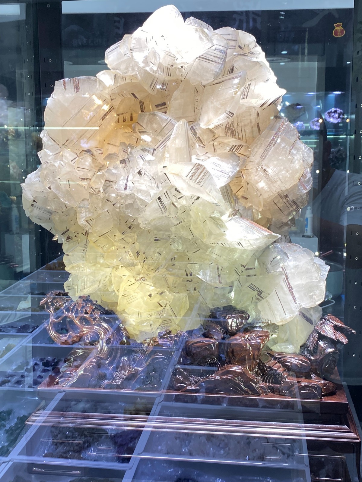 Huge 198LB Rare Natural Calcite Quartz Crystal Raw stone Specimen Decor+stand Huge 198LB Rare Natural Calcite Quartz Crystal Raw stone Specimen Decor+stand