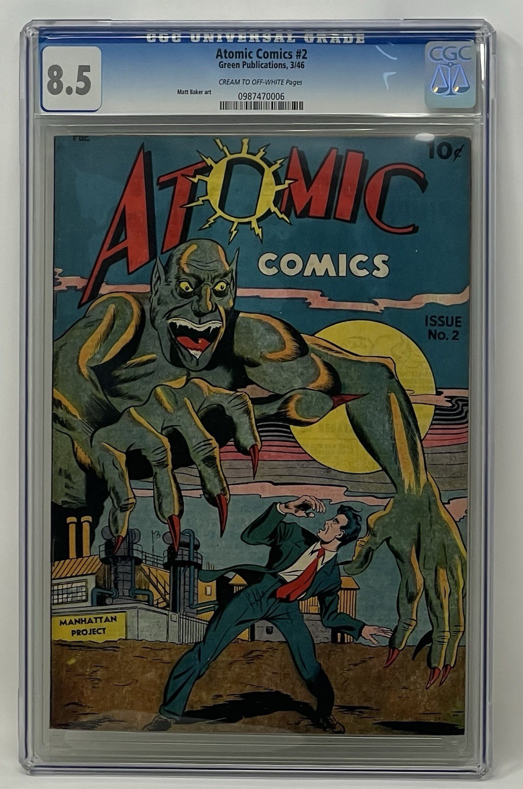Atomic Comics #2 CGC 8.5 1946 Matt Baker art Atomic Comics #2 CGC 8.5 1946 Matt Baker art