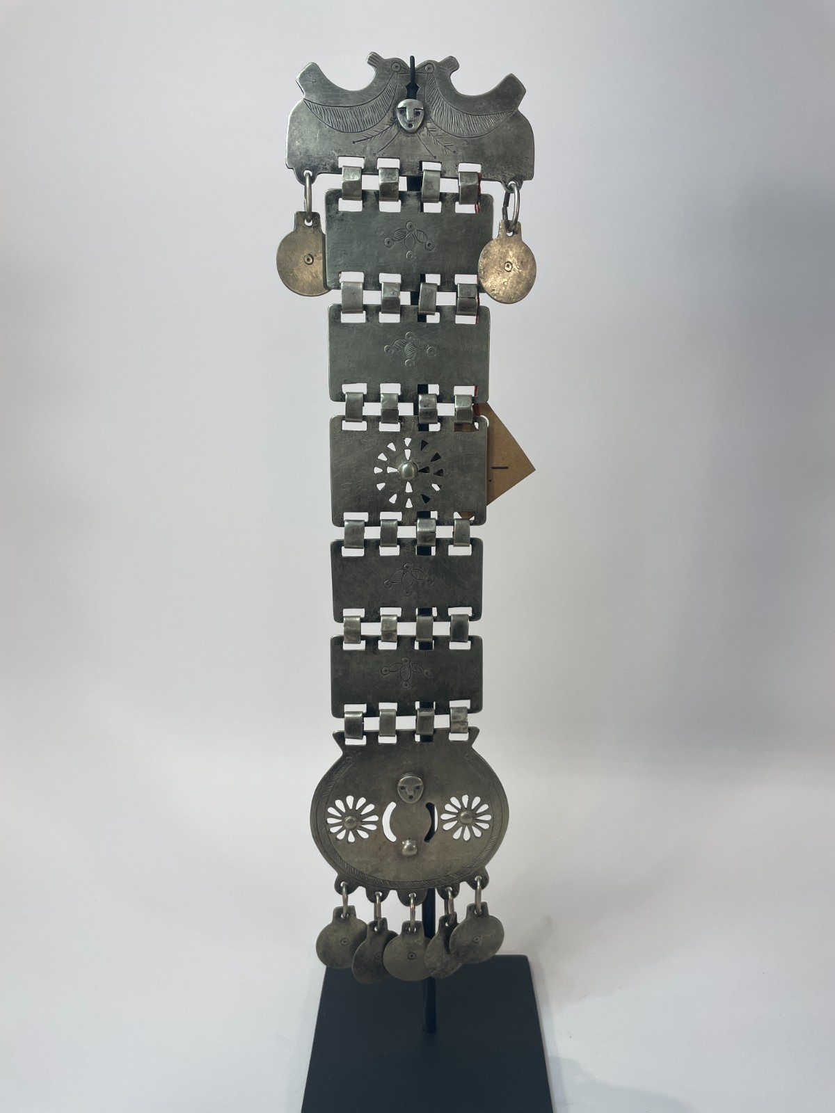 Mapuche Sekil 7 Plate Pectoral Alpaca Silver Birds Faces Ritual Jewelry Mapuche Sekil 7 Plate Pectoral Alpaca Silver Birds Faces Ritual Jewelry