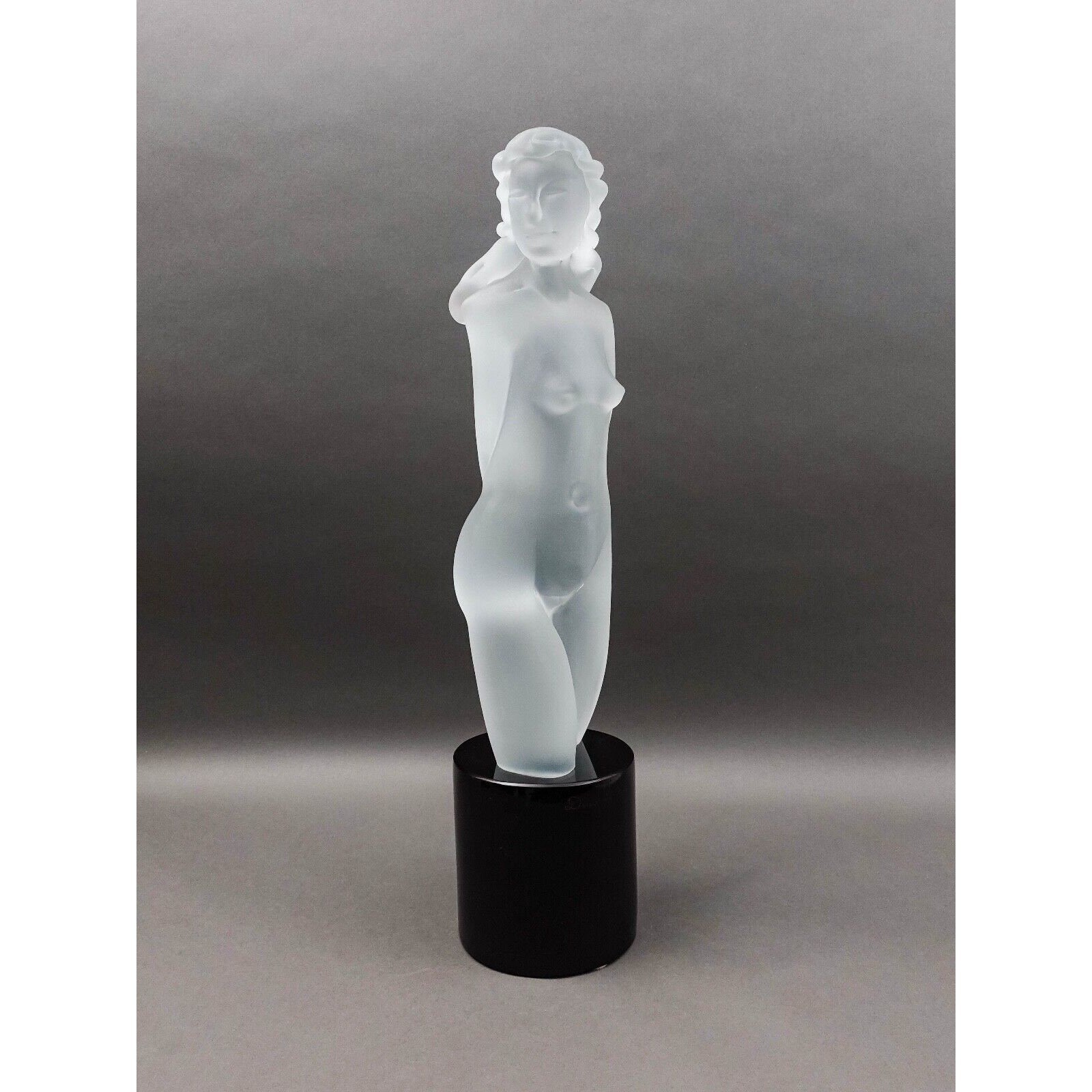 Dino Rosin (Italian, 1948) Female Woman Frosted Murano Art Glass Sculpture 26
