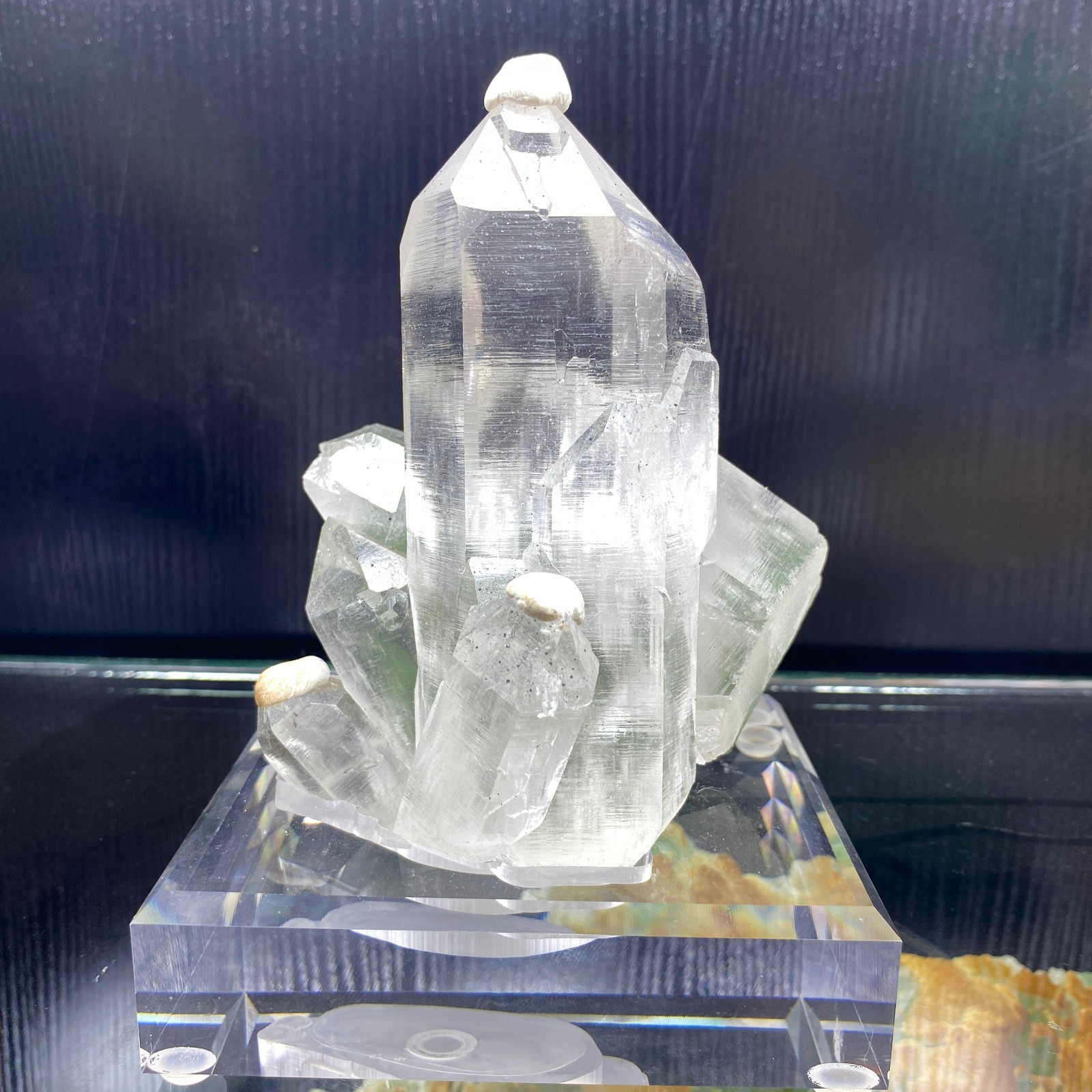 2.7LB A+Natural Himalaya Clear Quartz Cluster Crystal Mineral Specimen+Stand