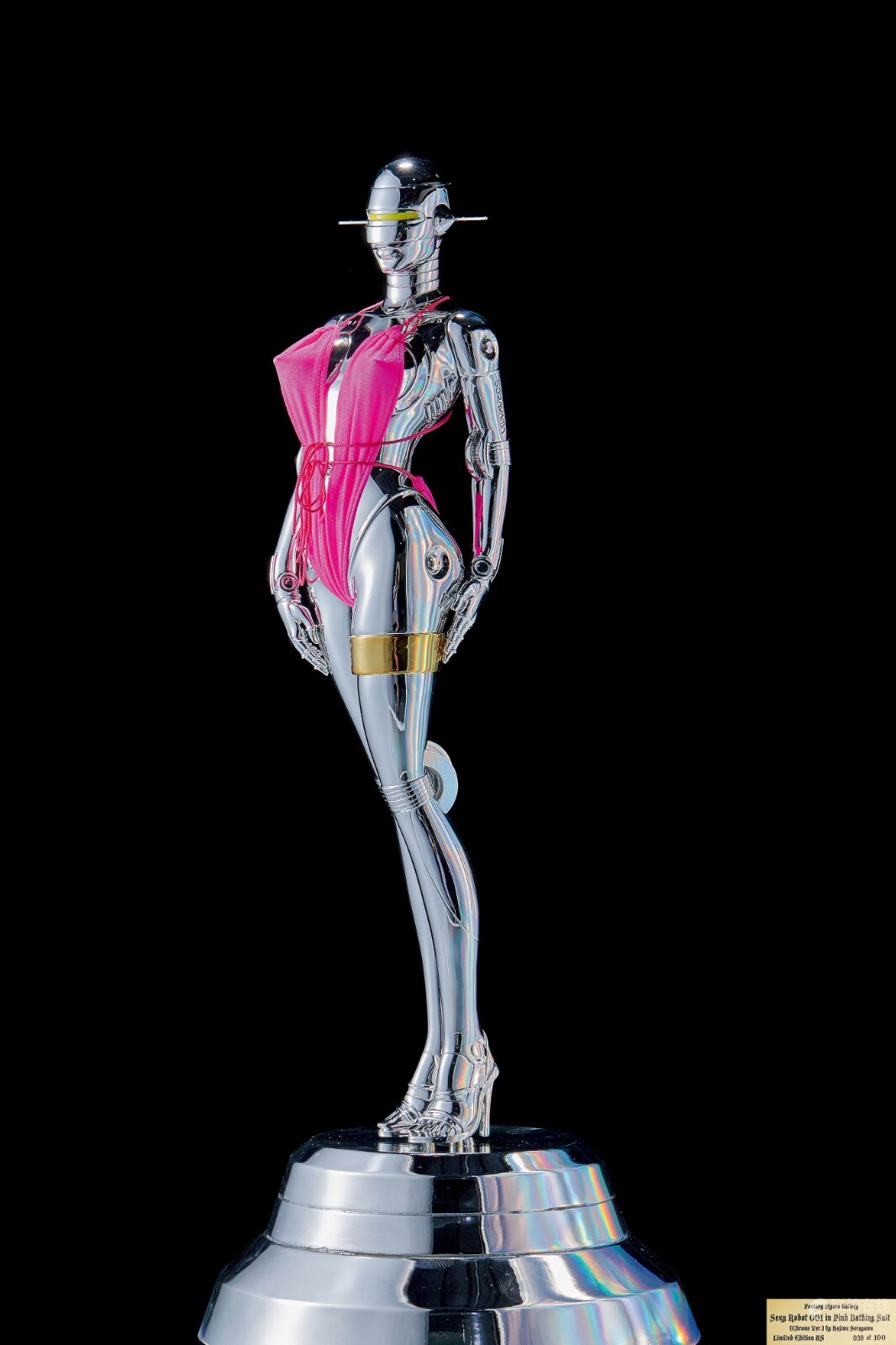 Hajime Sorayama Sexy Robot 001 Pink CHROME Statue 1/4 Scale NIB+ Sideshow Book Hajime Sorayama Sexy Robot 001 Pink CHROME Statue 1/4 Scale NIB+ Sideshow Book
