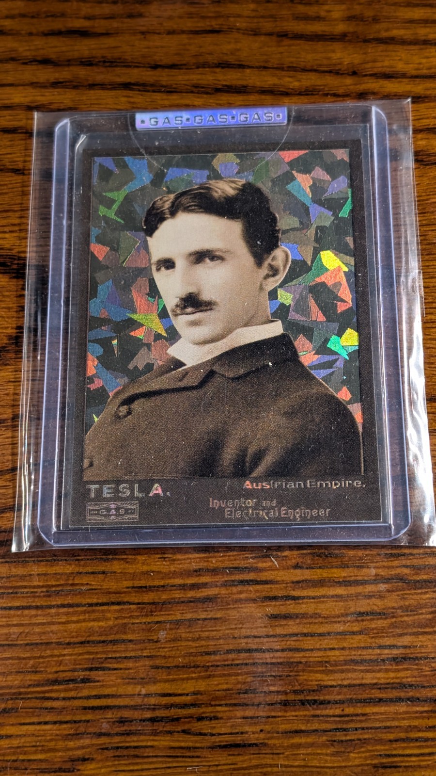 G.A.S. Trading Card #26 NIKOLA TESLA  Prism /10  ROOKIE NTWRk