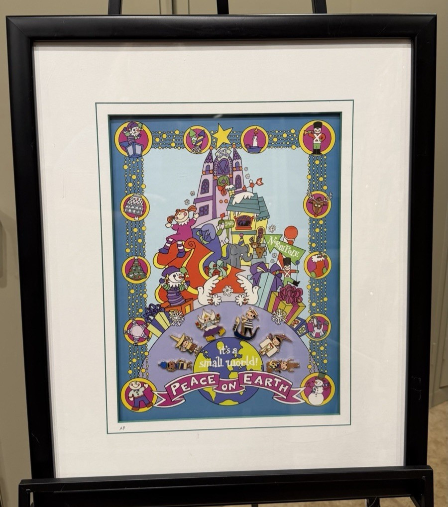 AP Disney It's a Small World Peace on Earth Framed Pin Set Artist Proof AP Disney It's a Small World Peace on Earth Framed Pin Set Artist Proof