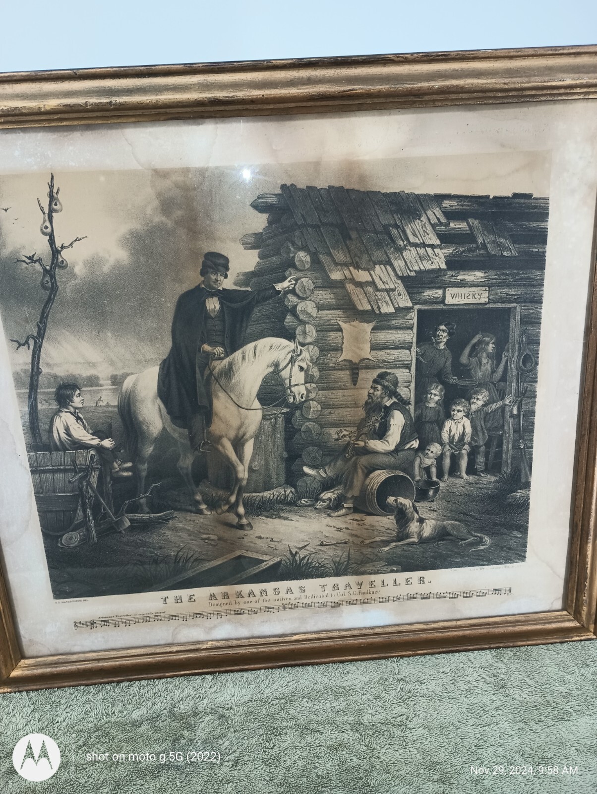 Arkansas Traveller Lithograph Original 1859 Grozelier Arkansas Traveller Lithograph Original 1859 Grozelier