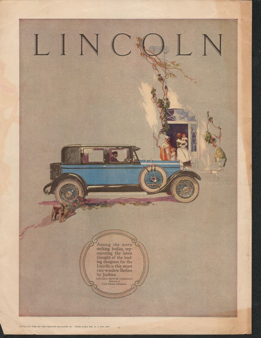 1925 Print Ad Lincoln Motor Cars 4-Door Ford Motor Company Detroit, AD461 1925 Print Ad Lincoln Motor Cars 4-Door Ford Motor Company Detroit, AD461