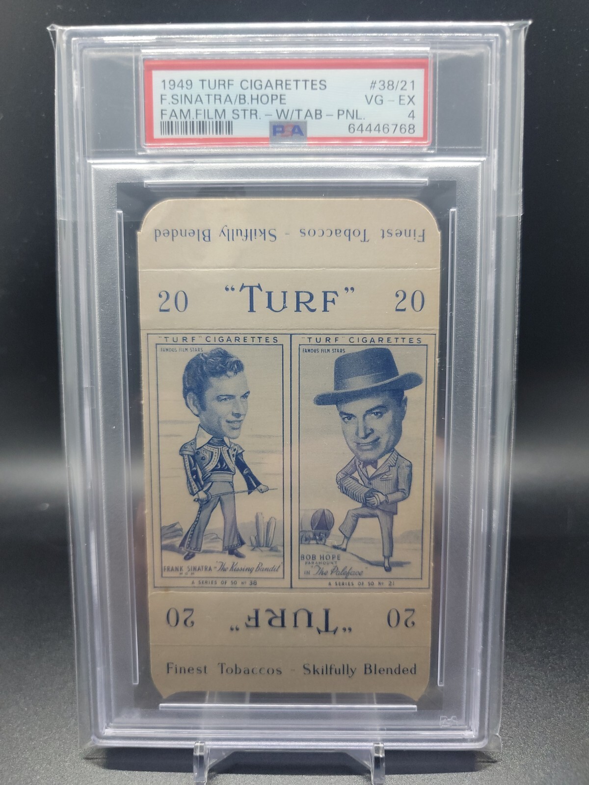 1949 Carreras Turf Cigarettes Film Stars Frank Sinatra Bob Hope Uncut Card PSA 1949 Carreras Turf Cigarettes Film Stars Frank Sinatra Bob Hope Uncut Card PSA