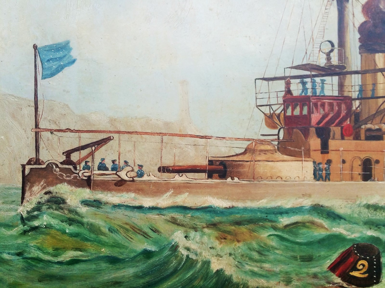 1869 JOHN SCOTT antique british painting civil war navy ship battleship nautical 1869 JOHN SCOTT antique british painting civil war navy ship battleship nautical