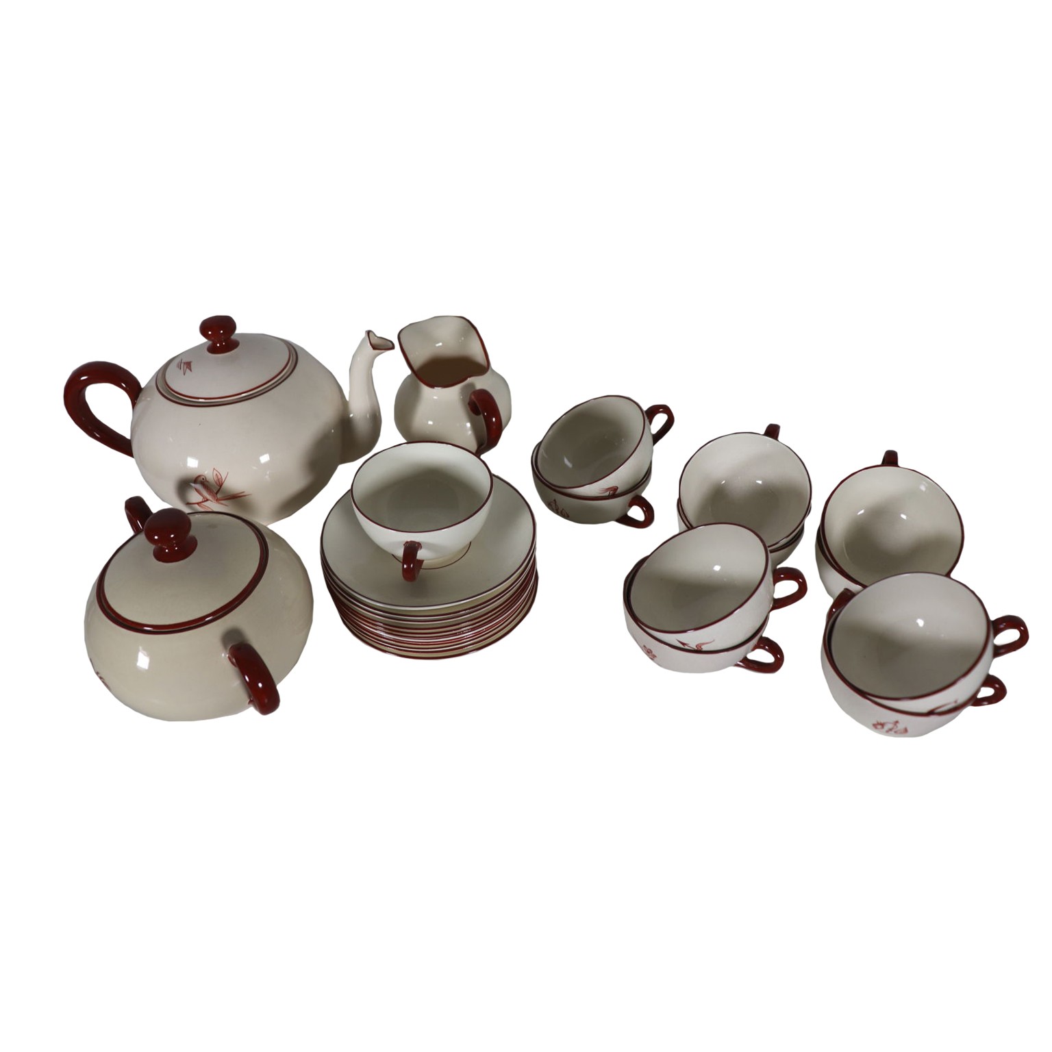 Tea Service Richard Ginori-San Cristoforo Milan 1930s Tea Service Richard Ginori-San Cristoforo Milan 1930s