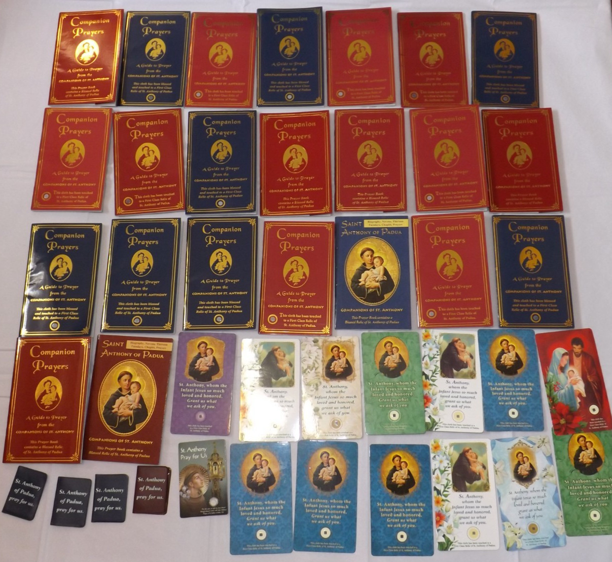 41pc Religious relic lot St Saint Anthony prayer pocket folder booklet book card 41pc Religious relic lot St Saint Anthony prayer pocket folder booklet book card