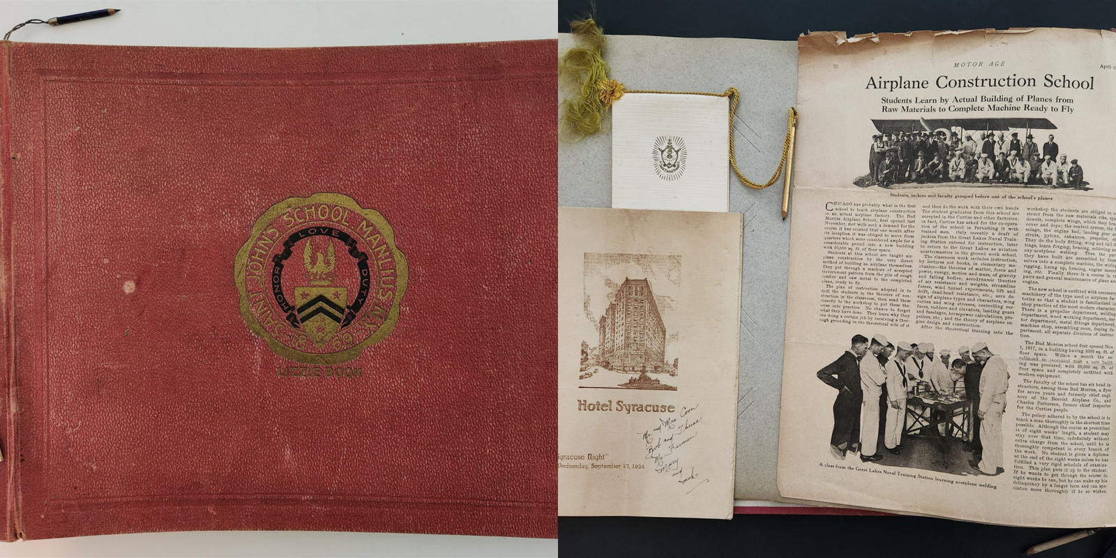 1915 antique SCRAPBOOK front street ny RICHARD WALTON II massive content