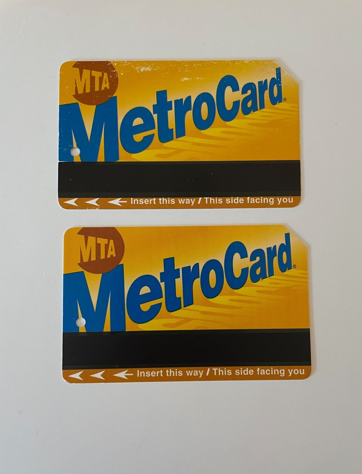 NYC MetroCard Lot (2 Cards) – One Brand New + One Used – Discontinued – Collecti