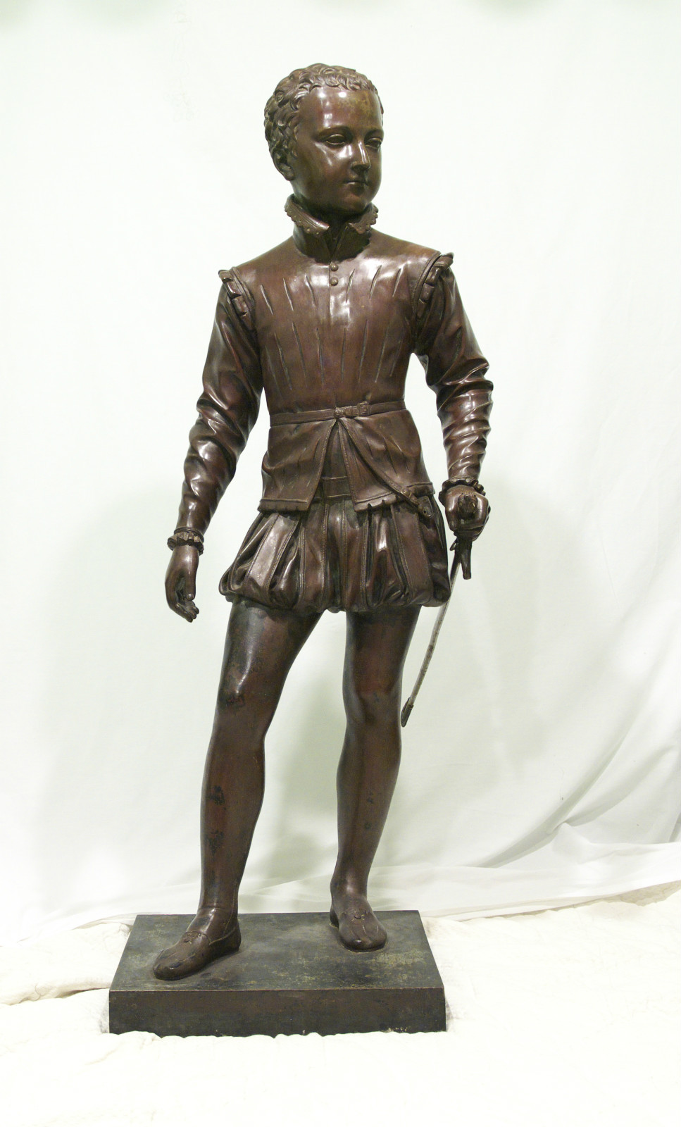 LIFE SIZE Sculpture,KING Henry IV as a child 19 CENTURY old Bronze, Baron BOSIO,