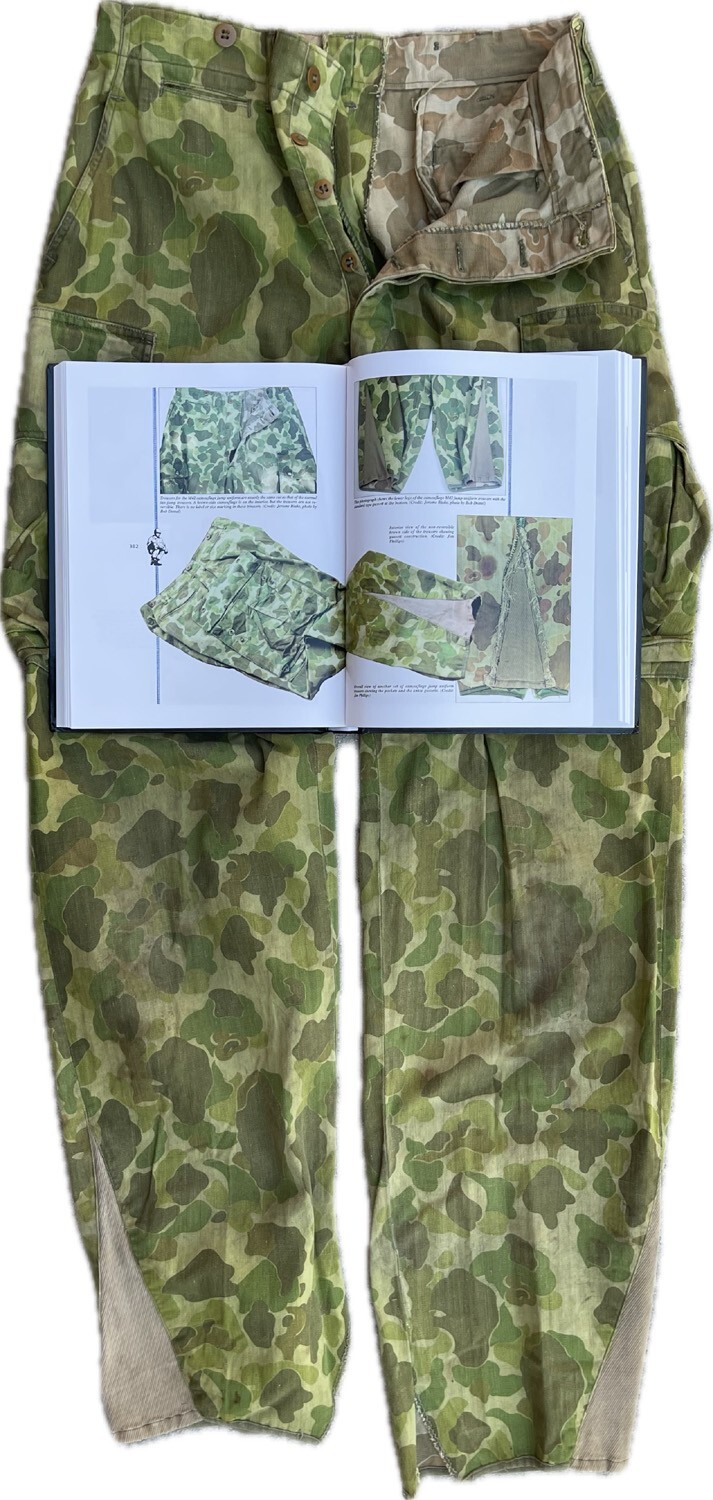 WWII US M42 CAMOUFLAGE PARATROOPER PANTS FEATURED IN AIRBORNE BOOK WWII US M42 CAMOUFLAGE PARATROOPER PANTS FEATURED IN AIRBORNE BOOK