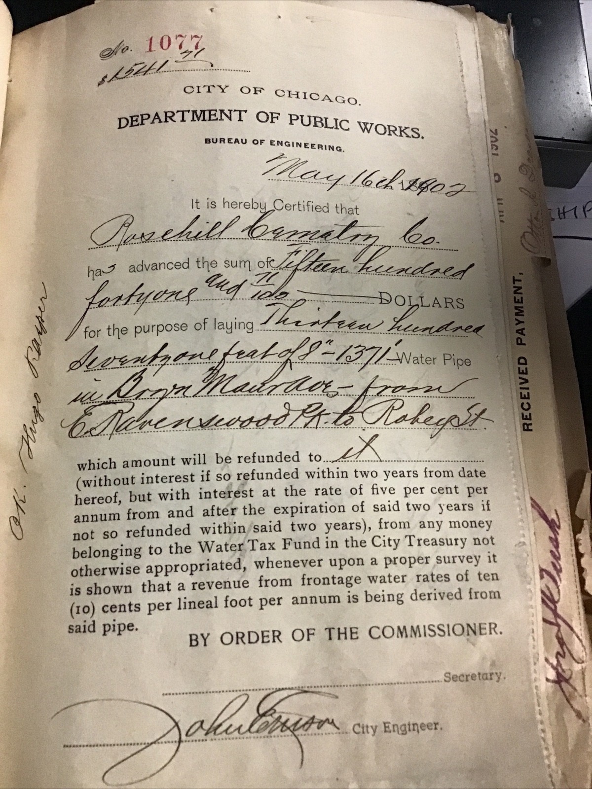 Antique Ledger City of Chicago Dept Public Works 1899-1904 Engineering Plans Antique Ledger City of Chicago Dept Public Works 1899-1904 Engineering Plans