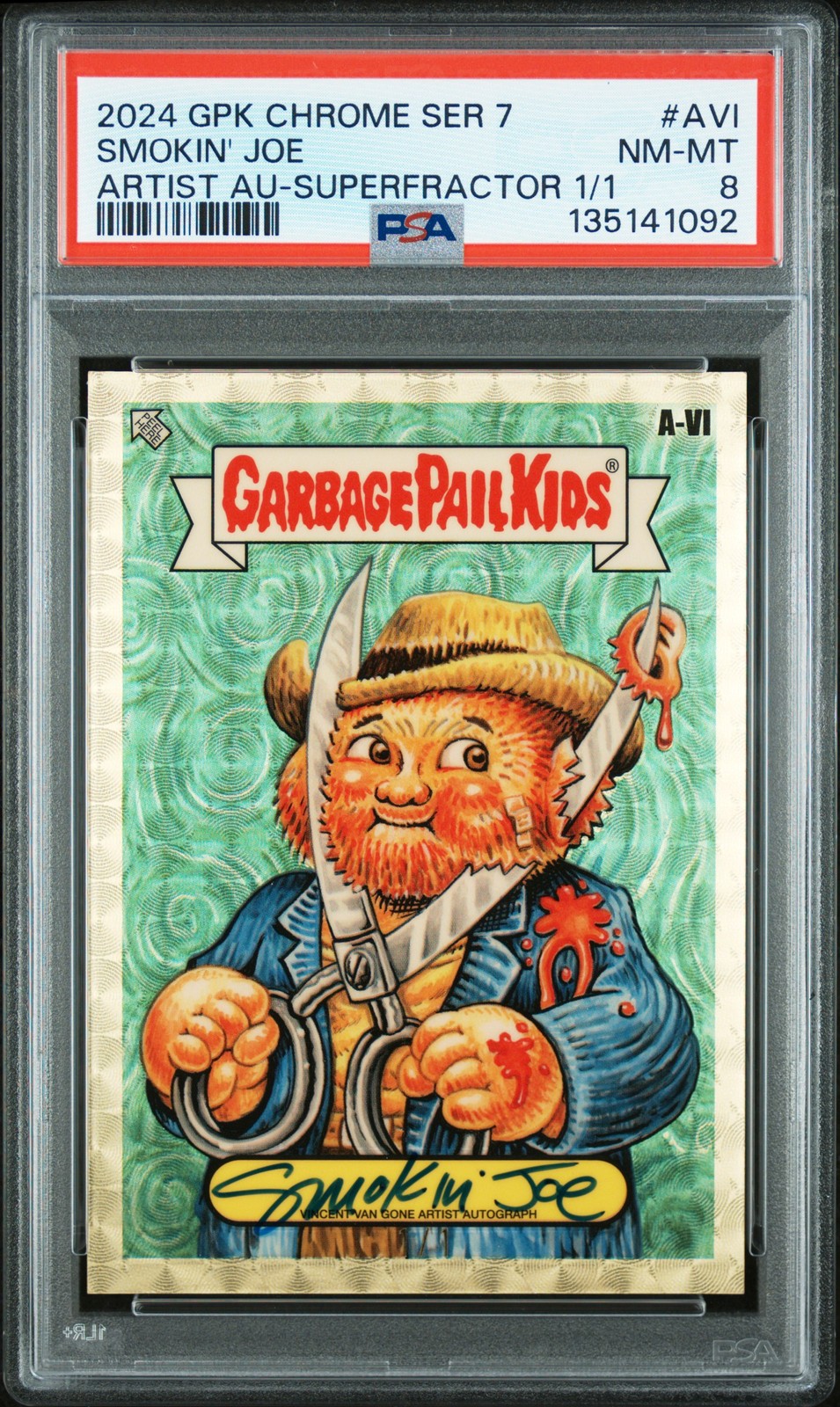 2024 SUPERFRACTOR 1/1 #AVI SMOKIN' JOE/VINCENT VAN GONE 1/1 PSA 8 2024 SUPERFRACTOR 1/1 #AVI SMOKIN' JOE/VINCENT VAN GONE 1/1 PSA 8