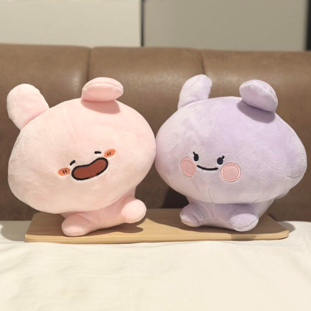Aasamimi-chan SET of 2 Nesoberi Plush Doll 20cm Banprest Asamimi Anemimi Japan Aasamimi-chan SET of 2 Nesoberi Plush Doll 20cm Banprest Asamimi Anemimi Japan